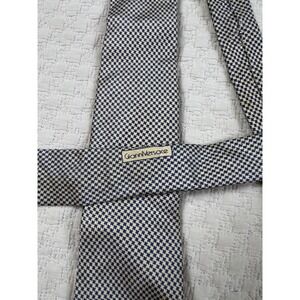 Gianni Versace Silk Harlequin Tie Skinny Diamond | Cream and Black | 2.75"W 54"L